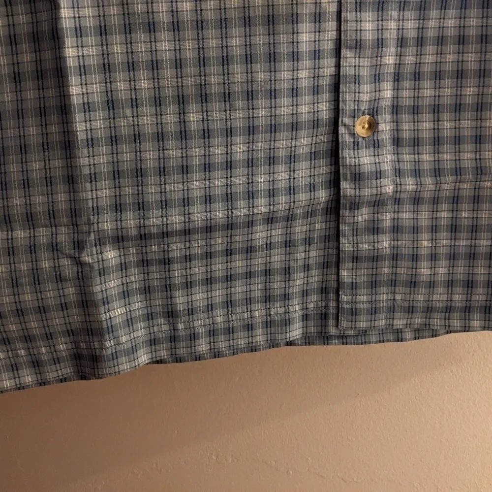 NWT The North Face Men's Blue Plaid Casual Button Up Shirt Medium UV Protection